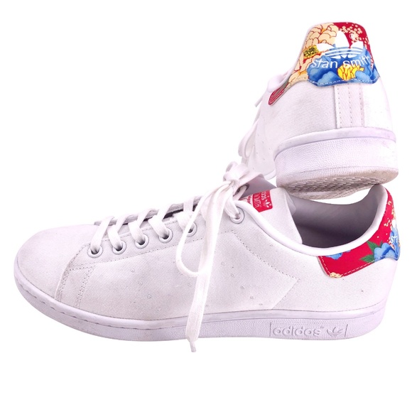 adidas Shoes - Adidas Stan Smith Hawaiian Aloha Print Red Sneaker